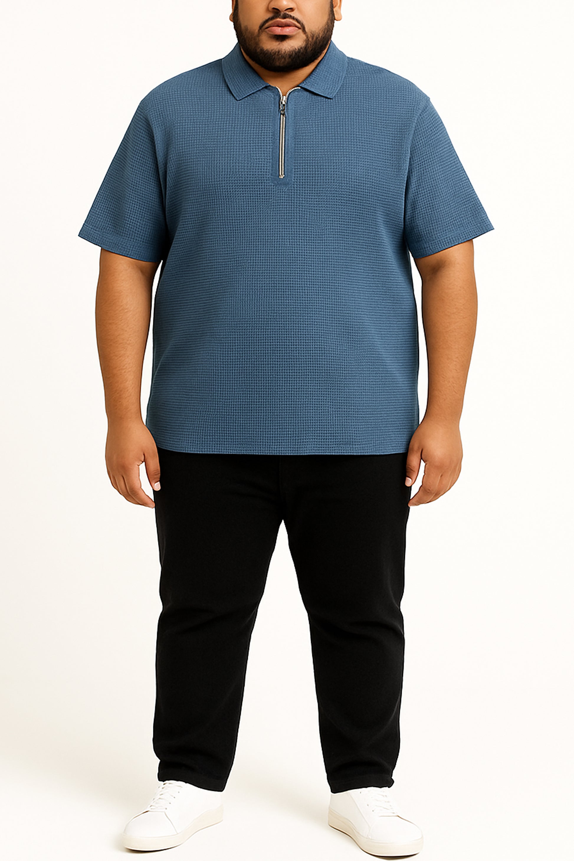 Shop STEEL MESH ZIP UP POLO Online in Pakistan