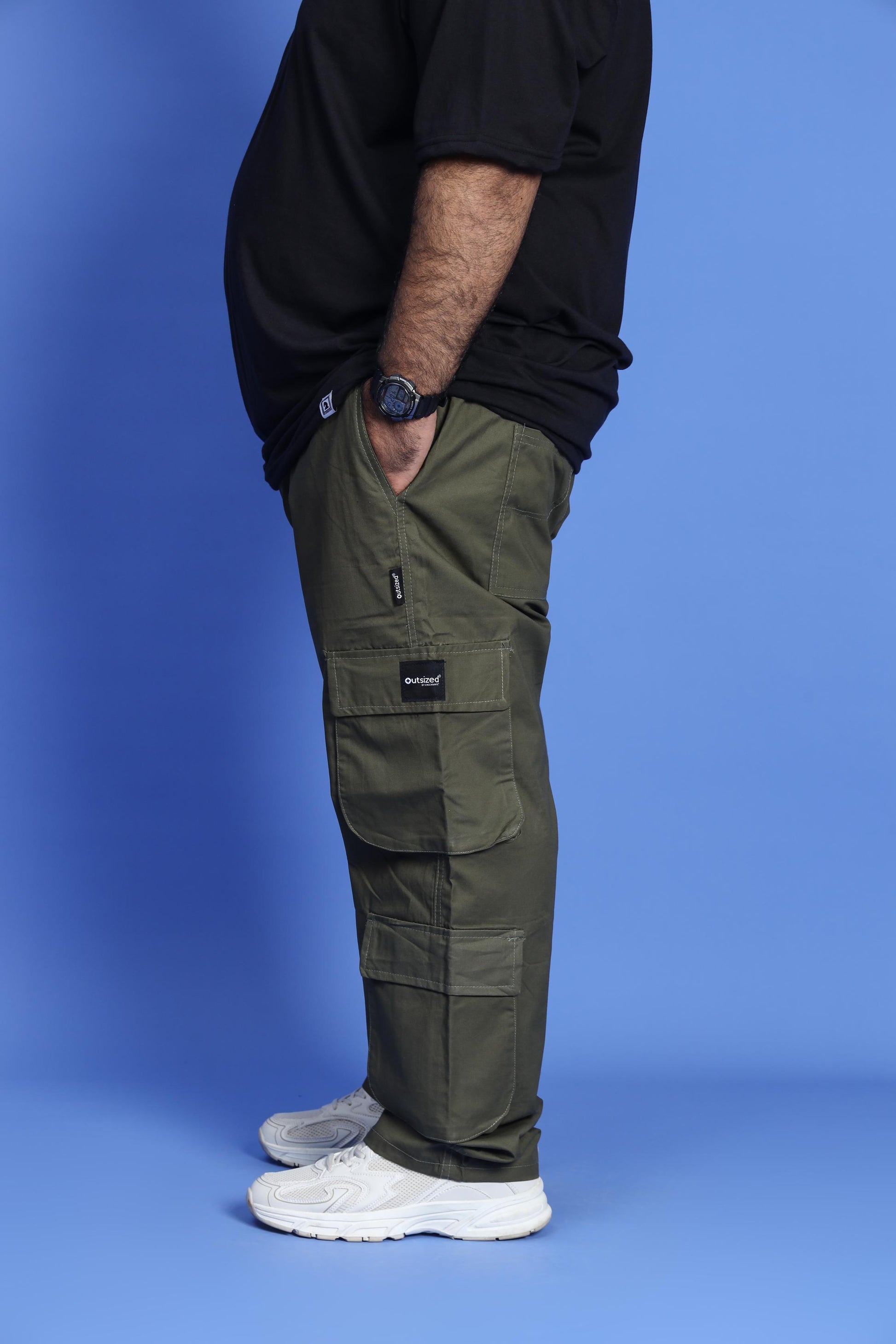 Shop GREEN DOUBLE POCKET CARGO PANT Online in Pakistan