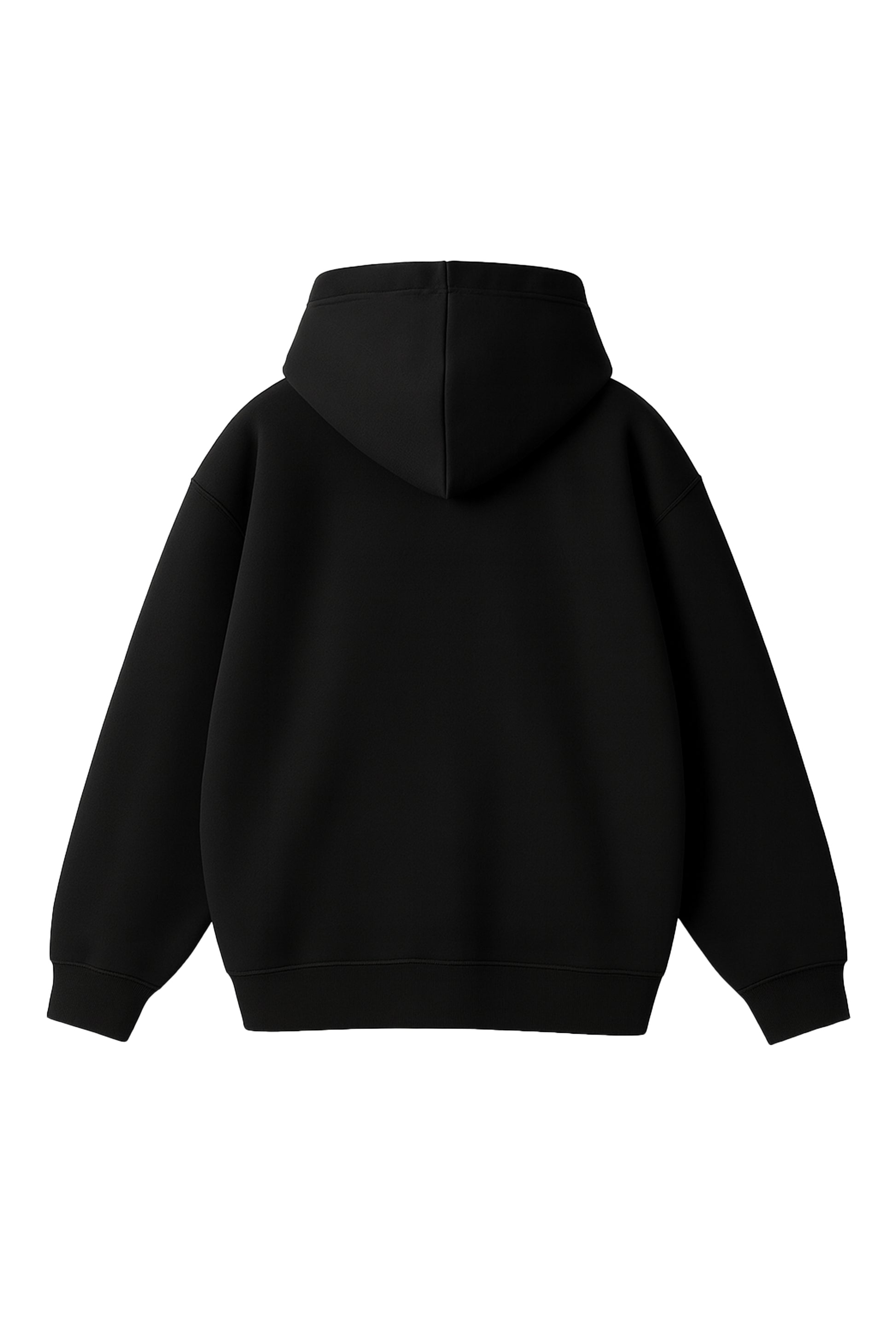 BLACK ZIP UP HOODIE