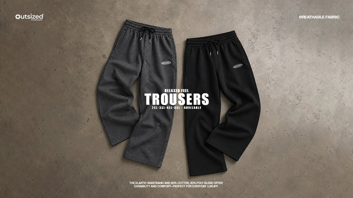 Relaxed Feel Plus Size Trousers: Comfortable Fits from 2XL to 5XL