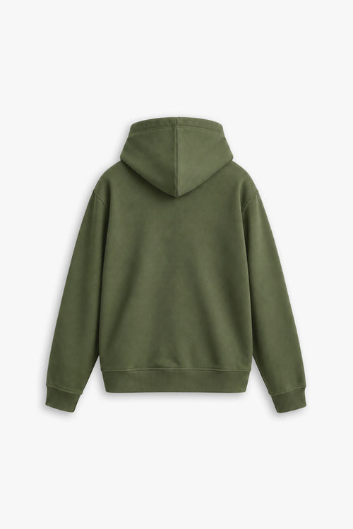 RUGGED CORE ZIP HOODIE — OLIVE