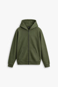 RUGGED CORE ZIP HOODIE — OLIVE