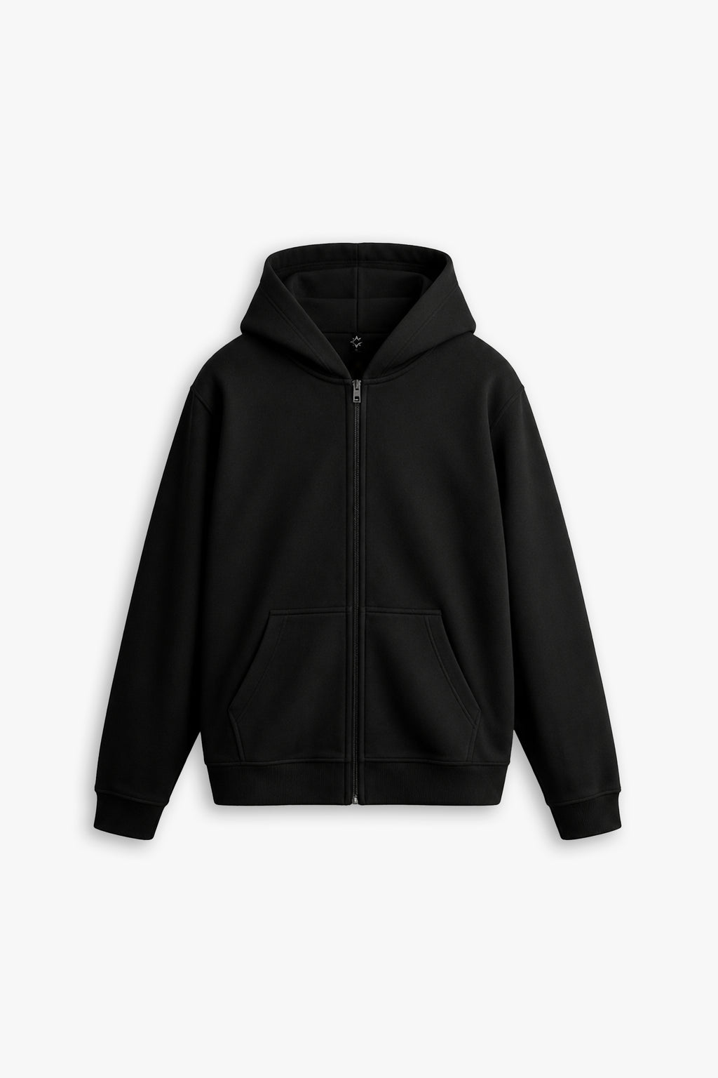 BLACKOUT ZIP HOODIE — BLACK