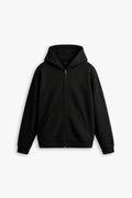 BLACKOUT ZIP HOODIE — BLACK