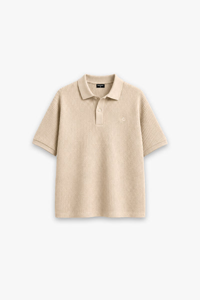 ALMOND WAFFLE POLO