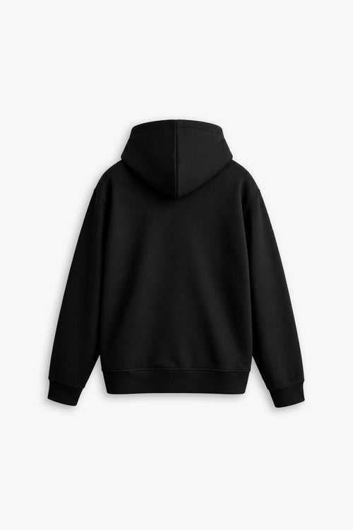 BLACKOUT ZIP HOODIE — BLACK