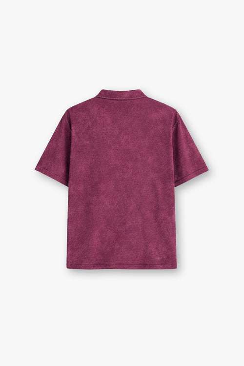 [MINOR FAULT] BURNT BERRY ACID WASHED POLO