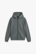 URBAN MIST ZIP HOODIE — STEEL GREY