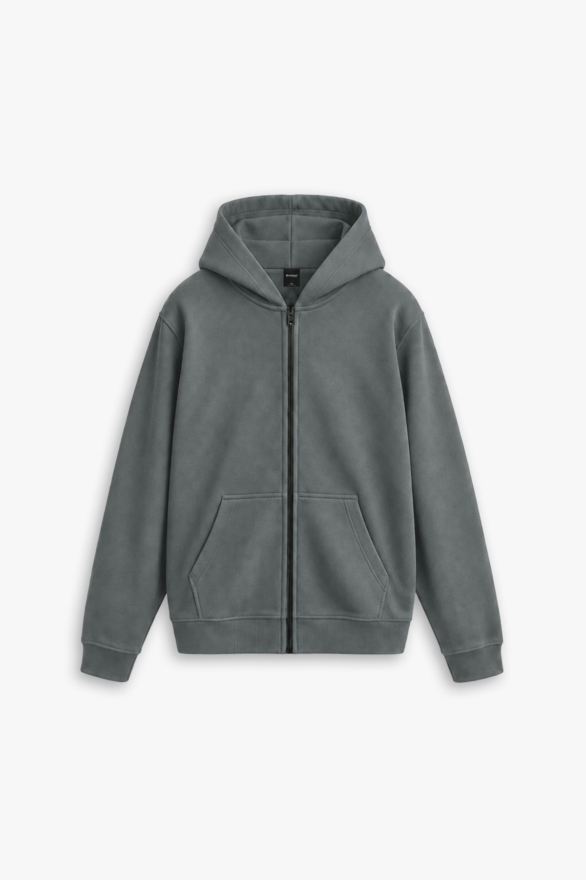 URBAN MIST ZIP HOODIE — STEEL GREY