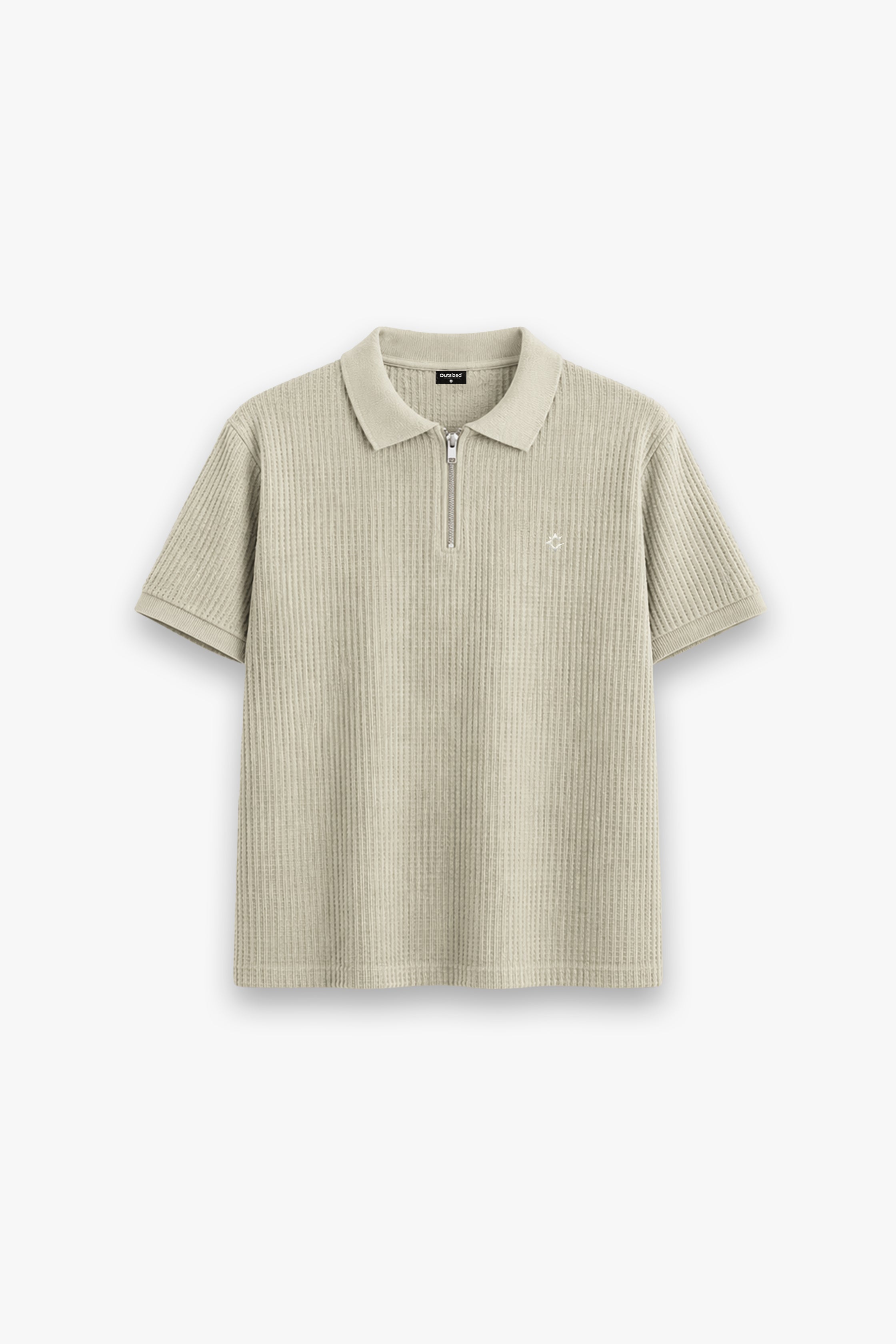 CALM BEIGE ZIP-UP POLO