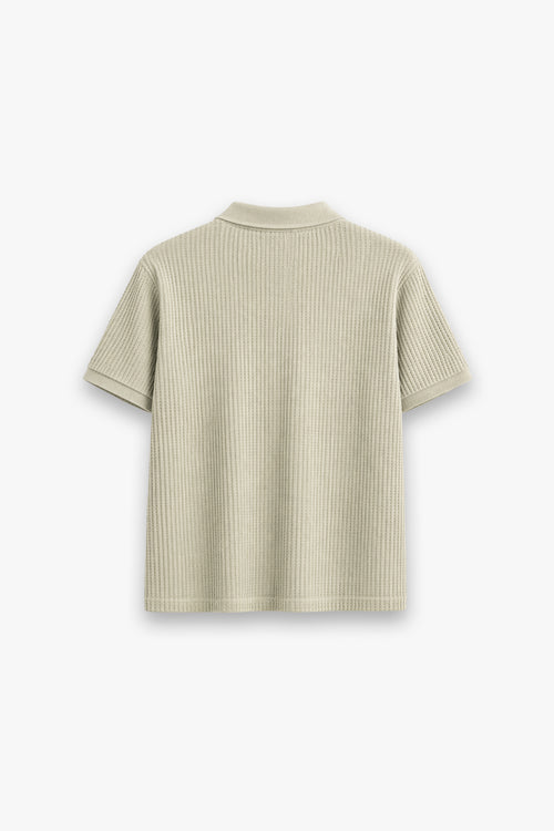 CALM BEIGE ZIP-UP POLO