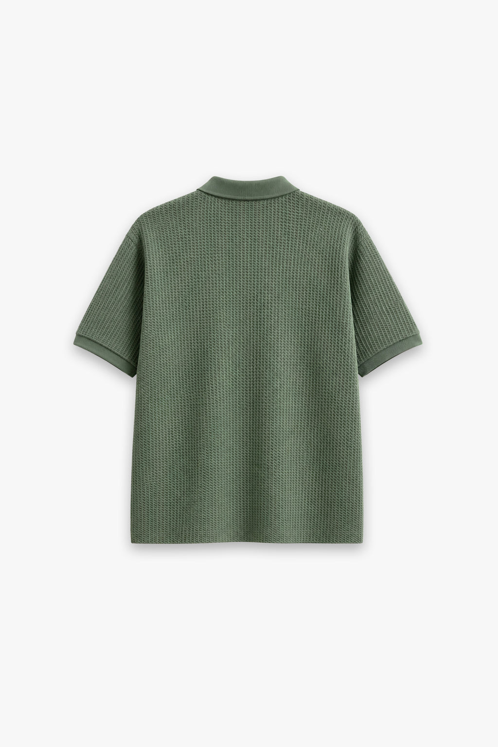 OLIVE WAFFLE POLO