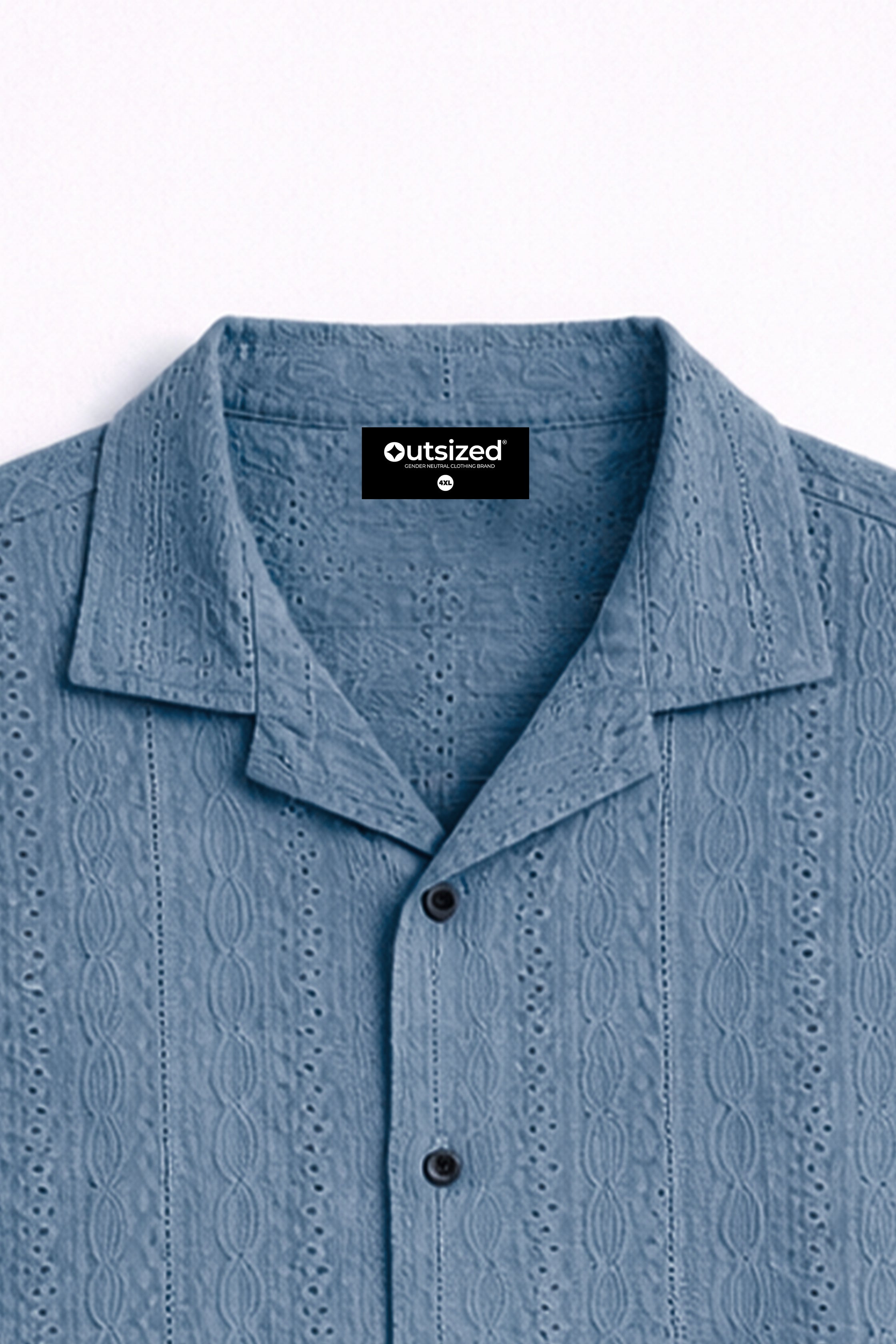 ICE BLUE TEXTURE SHIRT