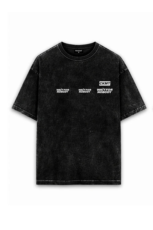 WAIT FOR NOBODY ACID WASHED T-SHIRT