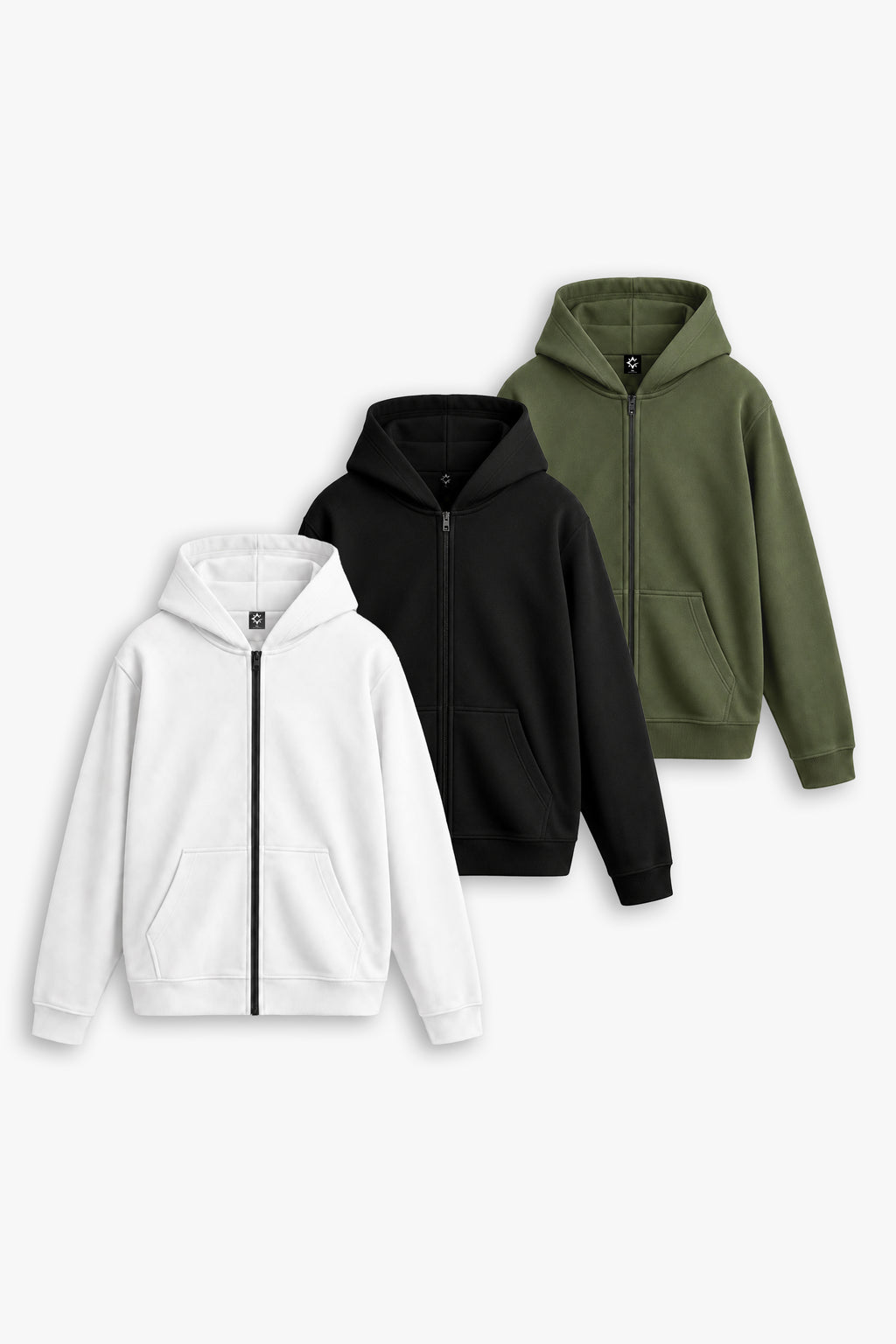 BUNDLE OF 3 ZIP UP HOODIES