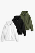 BUNDLE OF 3 ZIP UP HOODIES
