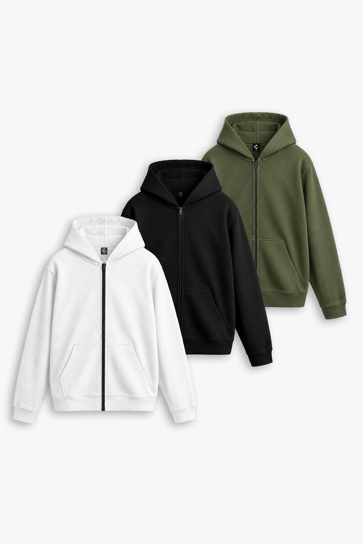 BUNDLE OF 3 ZIP UP HOODIES