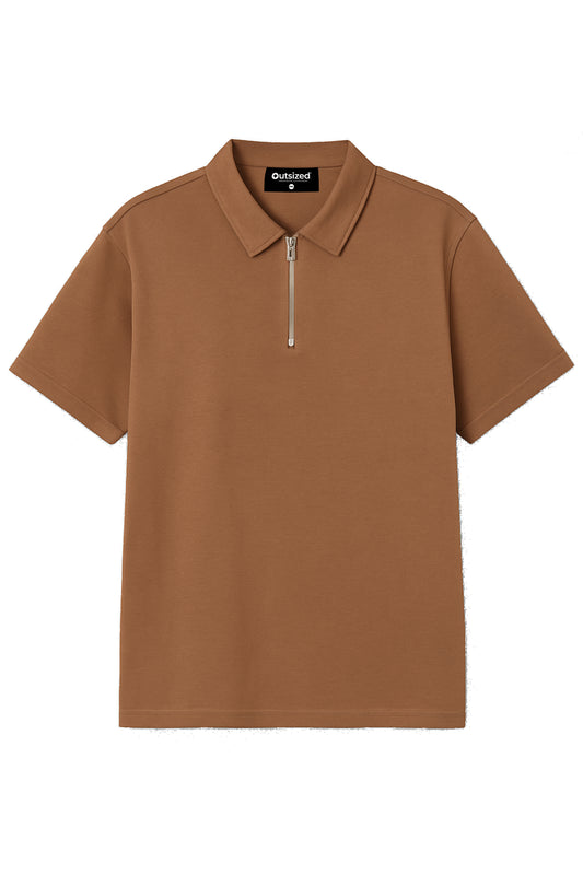 CLAY ZIP UP POLO - My Store