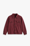 MAROON TRUCKER JACKET