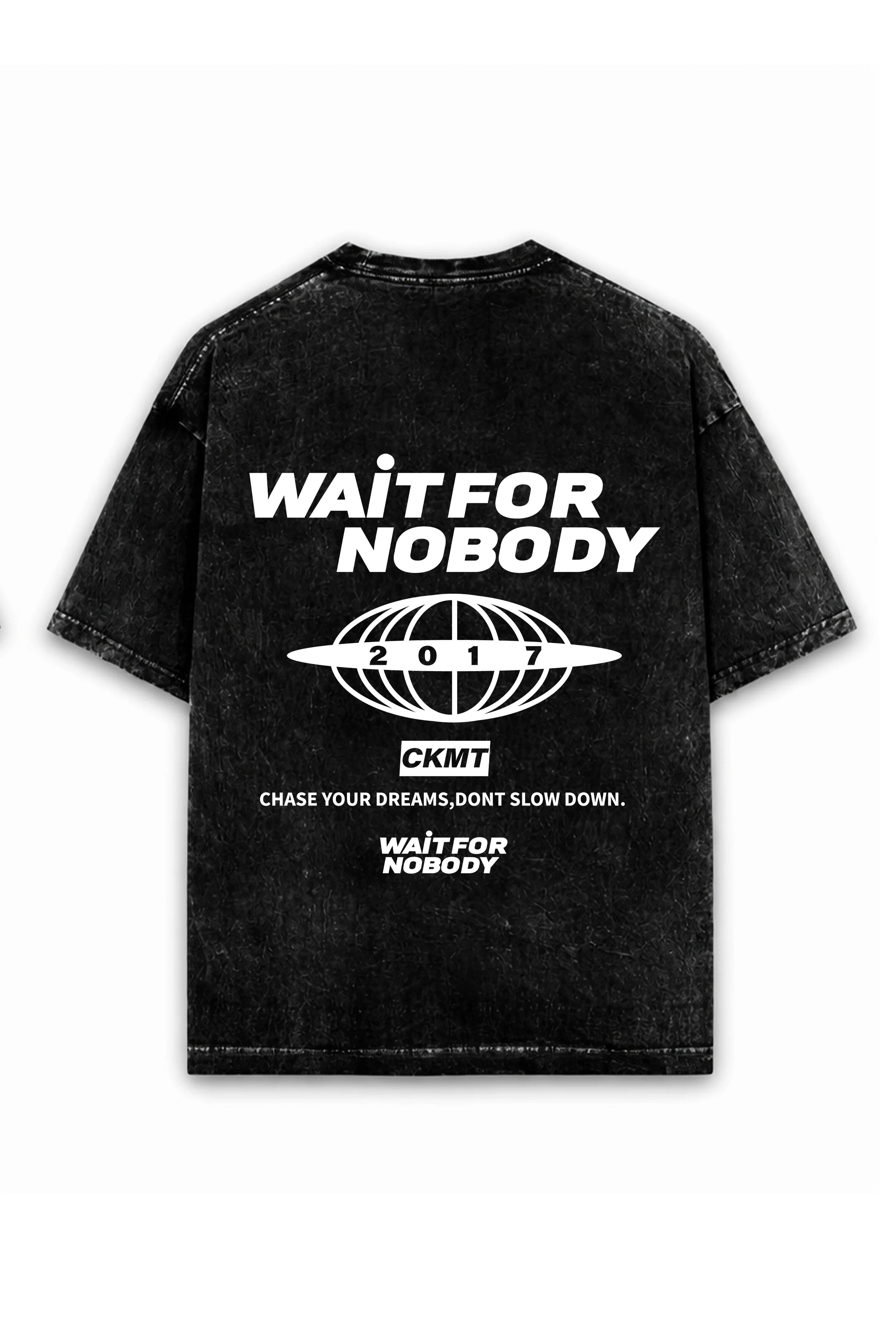 WAIT FOR NOBODY ACID WASHED T-SHIRT