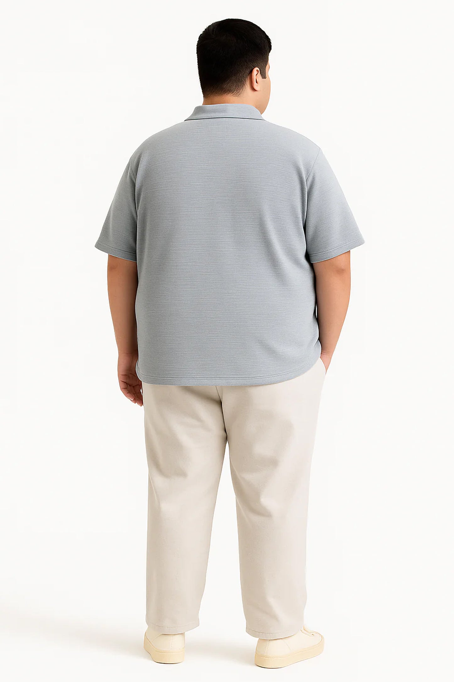 GRAY ZIP UP POLO - My Store
