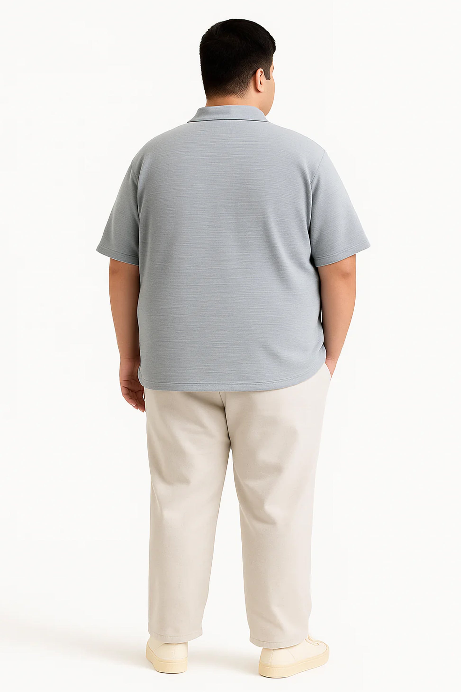 GRAY ZIP UP POLO - My Store