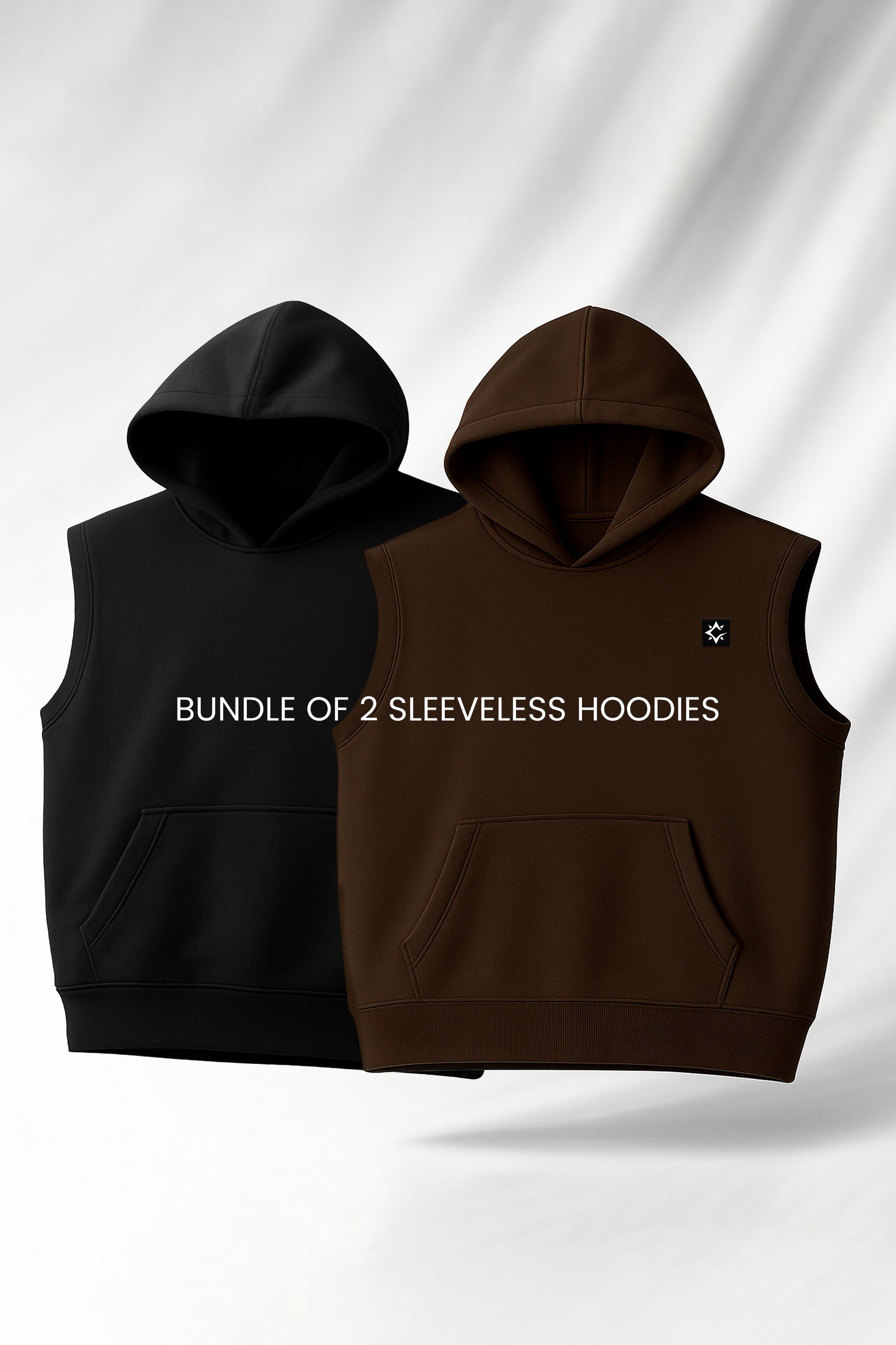 BUNDLE OF 2 SLEEVELESS HOODIES