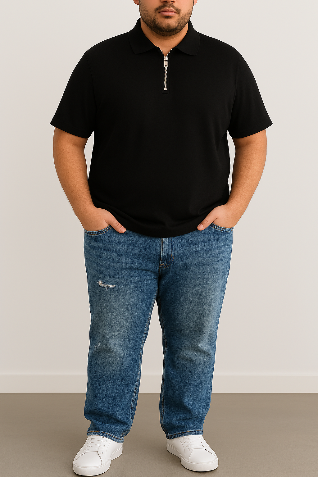 Shop [MINOR FAULT] BLACK POLO Online in Pakistan