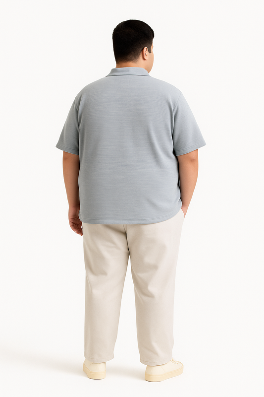 GRAY ZIP UP POLO - My Store