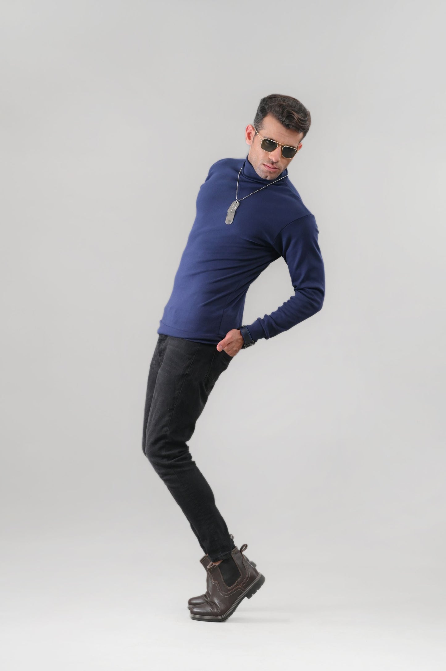 BLUE HIGH NECK - My Store