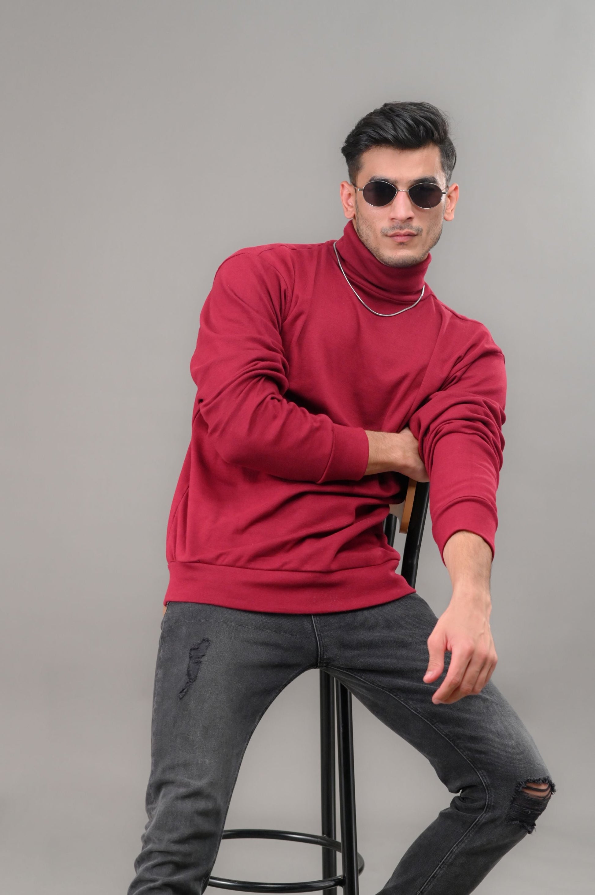 MAROON HIGH NECK - My Store