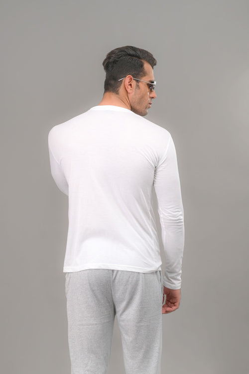 Shop WHITE FULL SLEEVES T-SHIRT Online in Pakistan