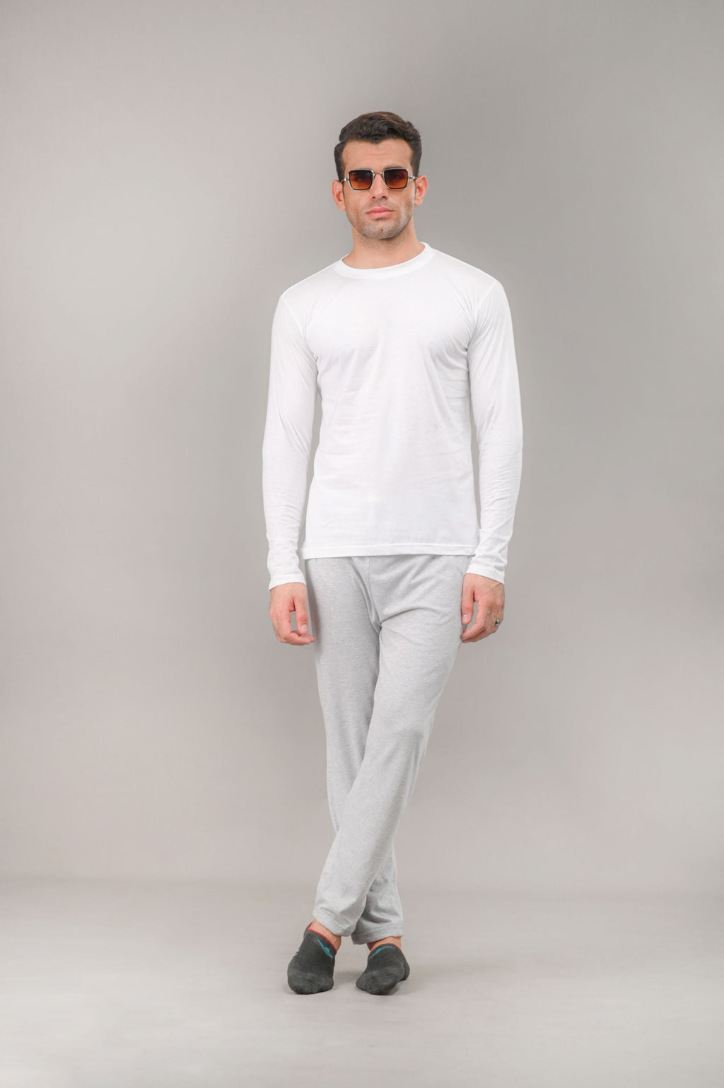 WHITE FULL SLEEVES T-SHIRT - My Store