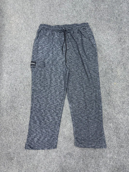 BLACK MELANGE CARGO TROUSER - My Store