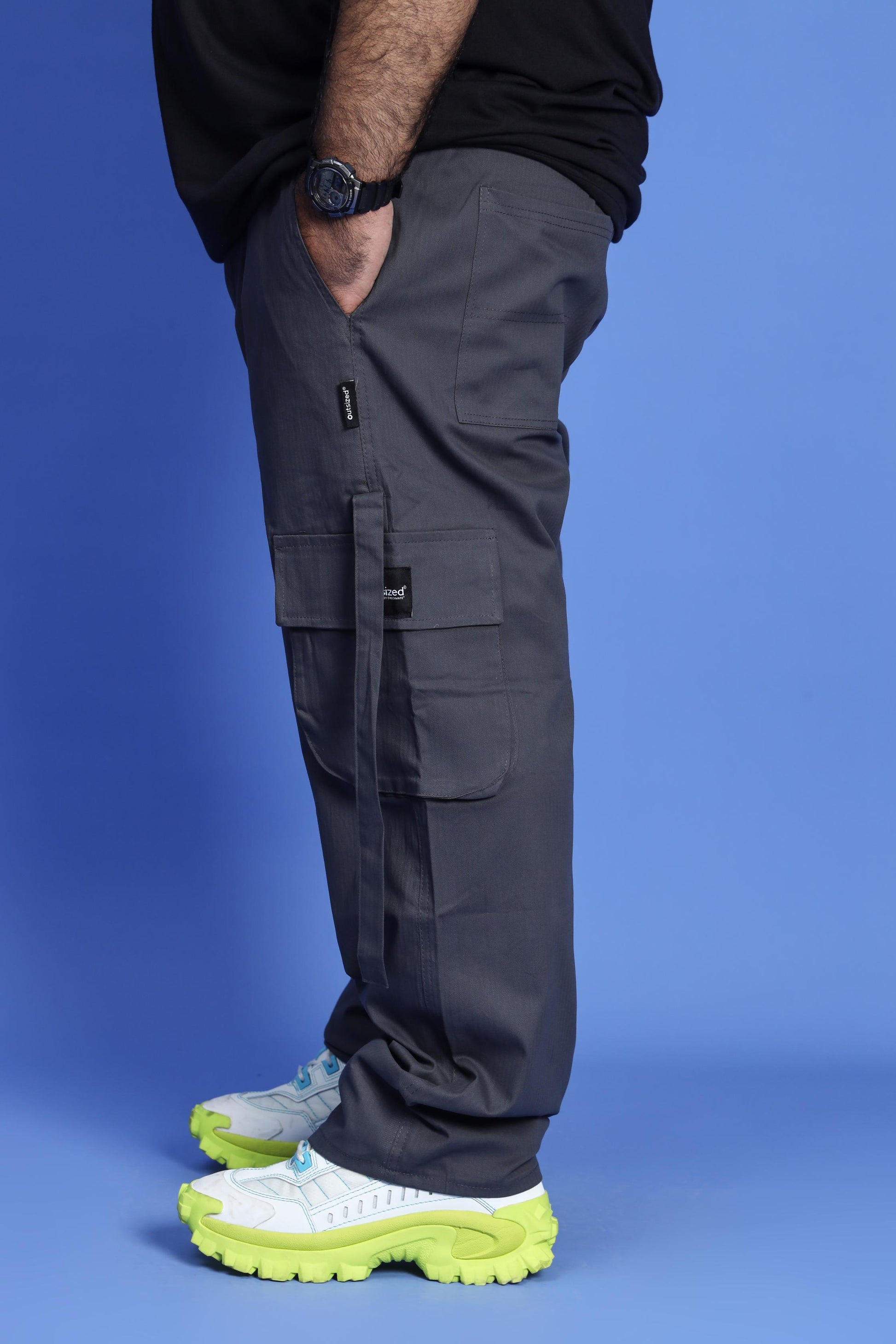 Shop [MINOR FAULT] STEEL GRAY CARGO PANT Online in Pakistan