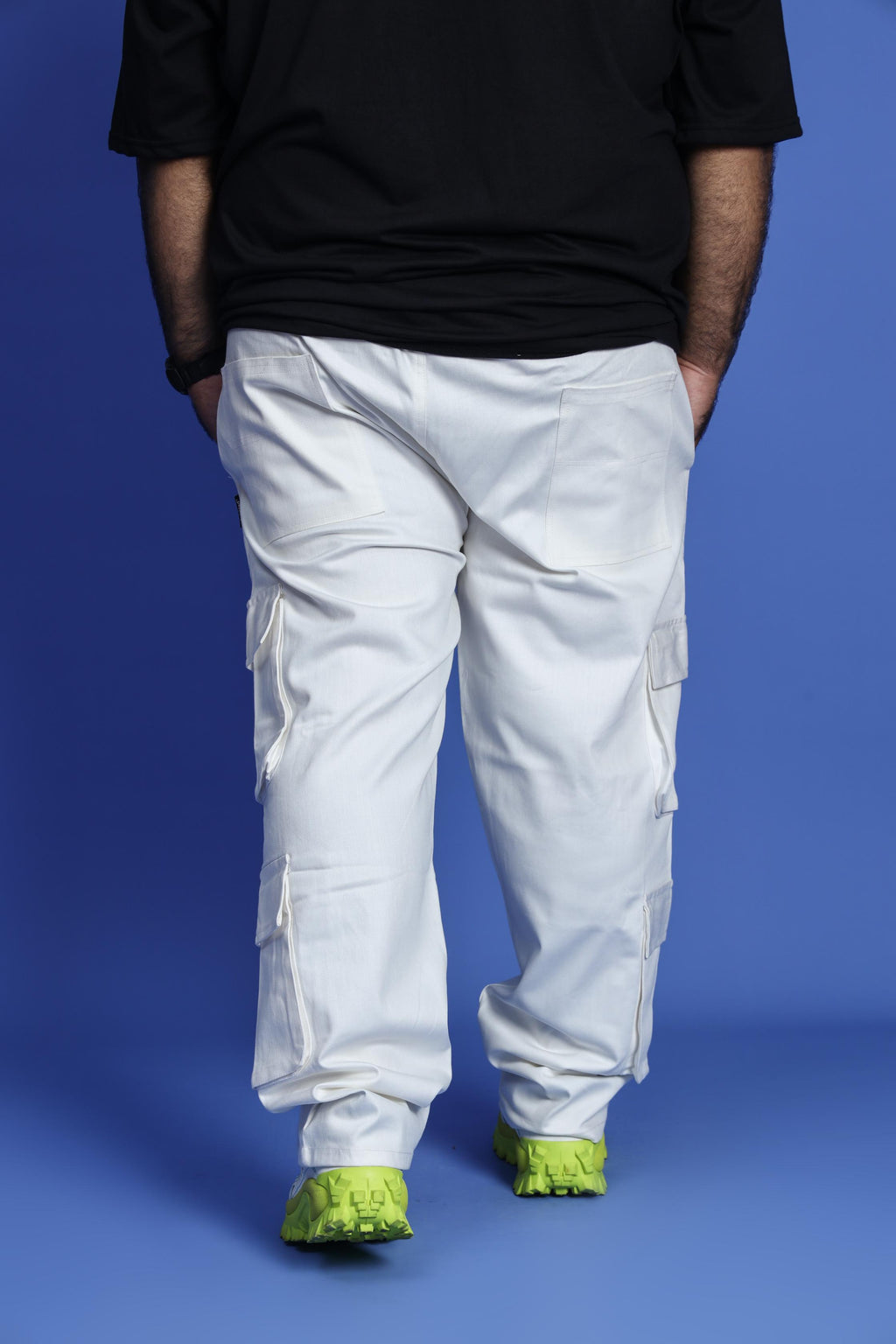 Shop [MINOR FAULT] WHITE DOUBLE POCKET CARGO PANT Online in Pakistan