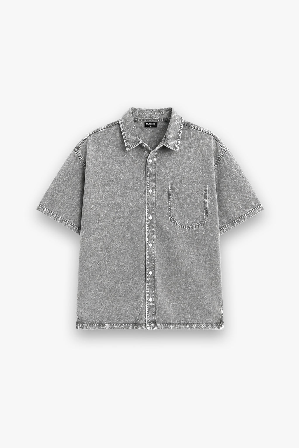 VINTAGE GREY ACID WASH SHIRT