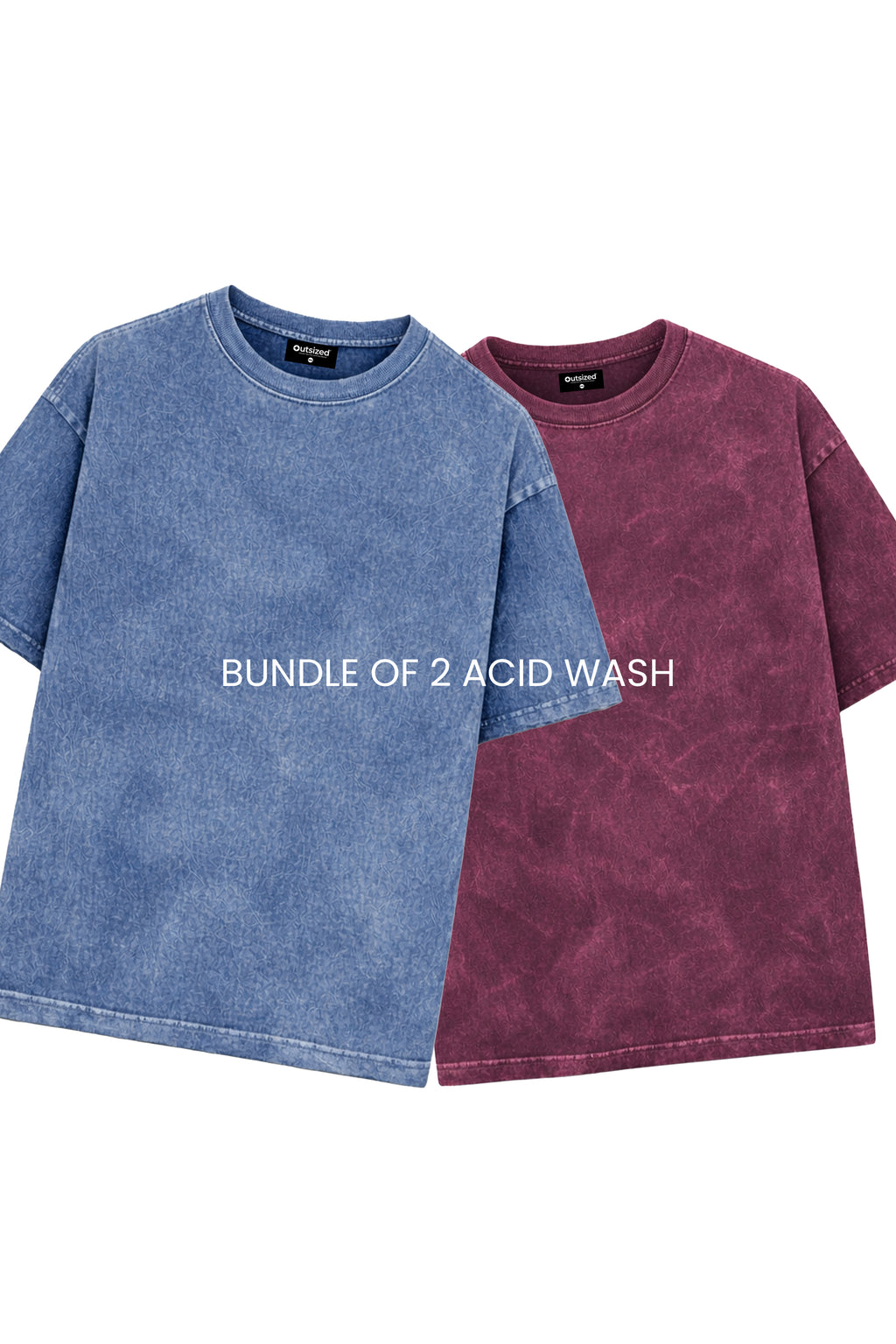 BUNDLE OF 2 ACID WASHED T-SHIRTS