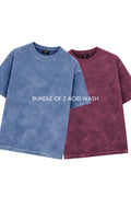 BUNDLE OF 2 ACID WASHED T-SHIRTS