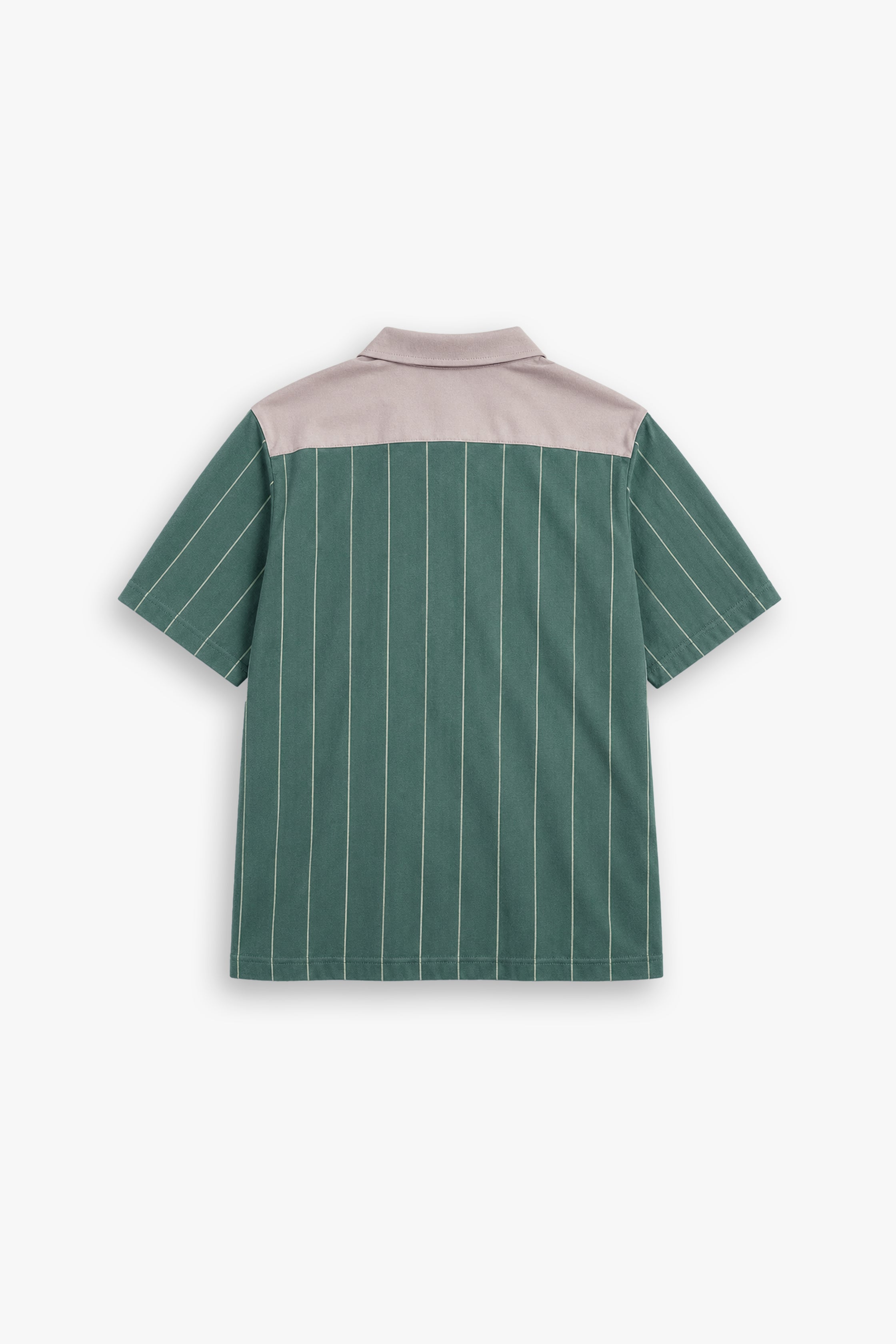 OLIVE CREST PINSTRIPE POLO