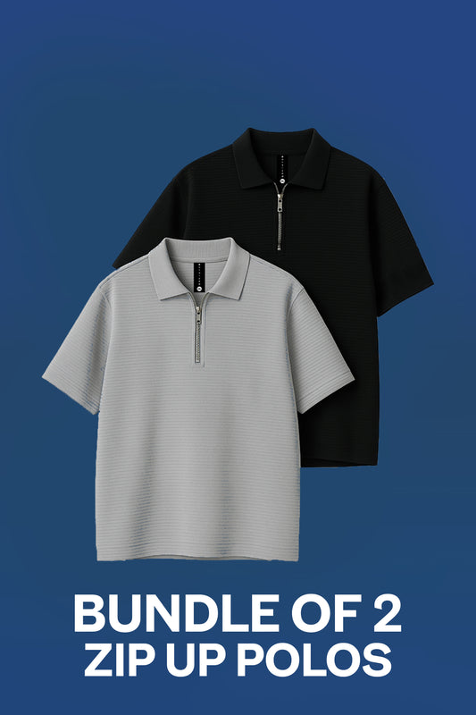 BUNDLE OF 2 ZIP UP POLOS - My Store