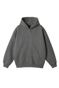 STEEL GRAY ZIP UP HOODIE