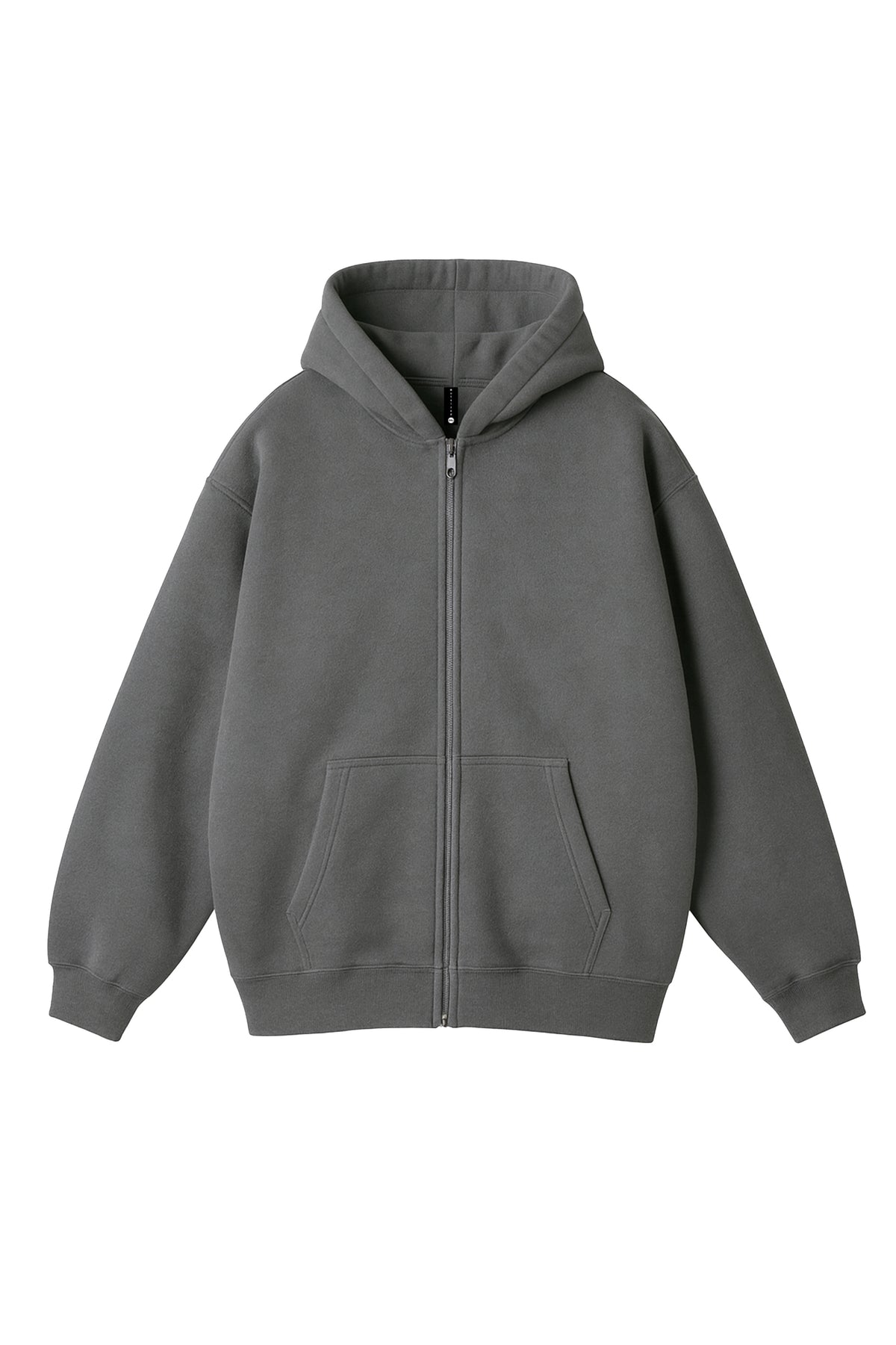 STEEL GRAY ZIP UP HOODIE