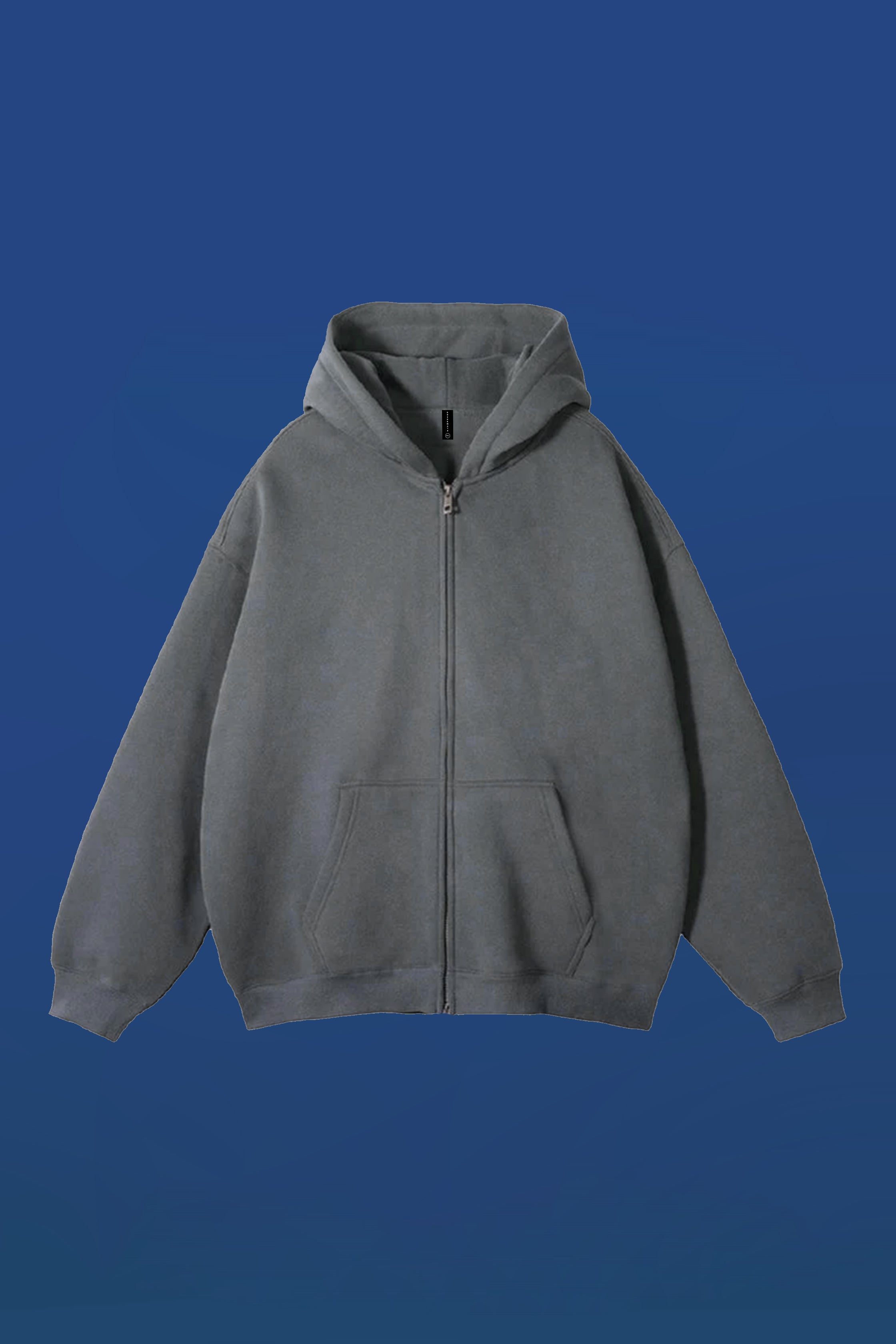 STEEL GRAY ZIP UP HOODIE - My Store